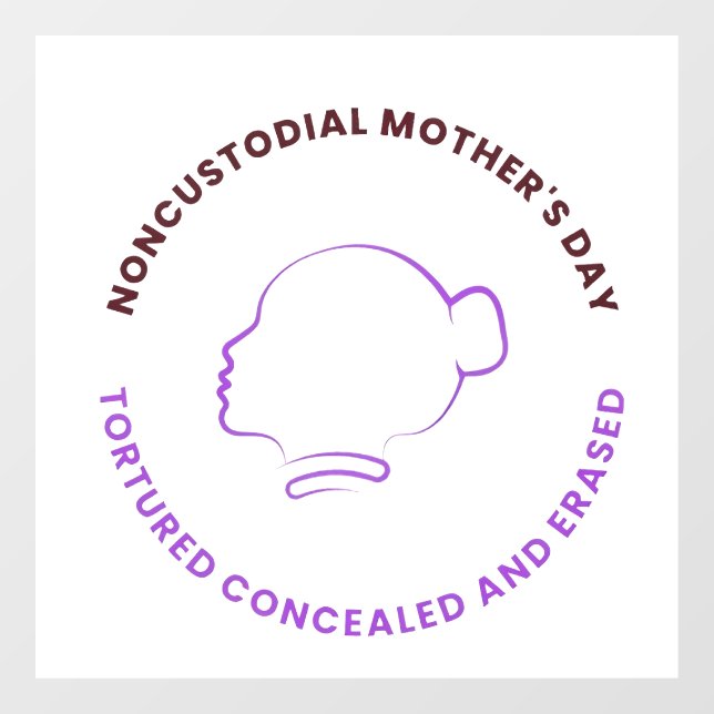 Autocollant Pour Fenêtre Noncustodial Mother's Day Decal (Feuille)