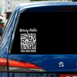 Autocollant Pour Fenêtre Nota moderne public Script Business QR Code