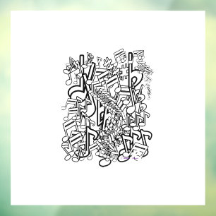 Autocollant Pour Fenêtre Notes musicales