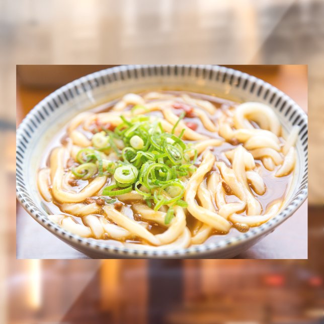 Autocollant Pour Fenêtre Nouilles Ramen Top View Restaurant Picture Advert  (Feuille 2)