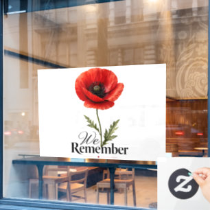 Autocollant Pour Fenêtre Nous nous souvenons – Hommage de la journée du coq