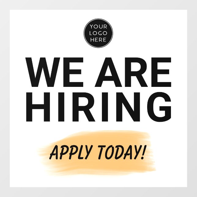 Autocollant Pour Fenêtre Nous recrutons, postulez dès aujourd'hui Autocolla (Feuille)
