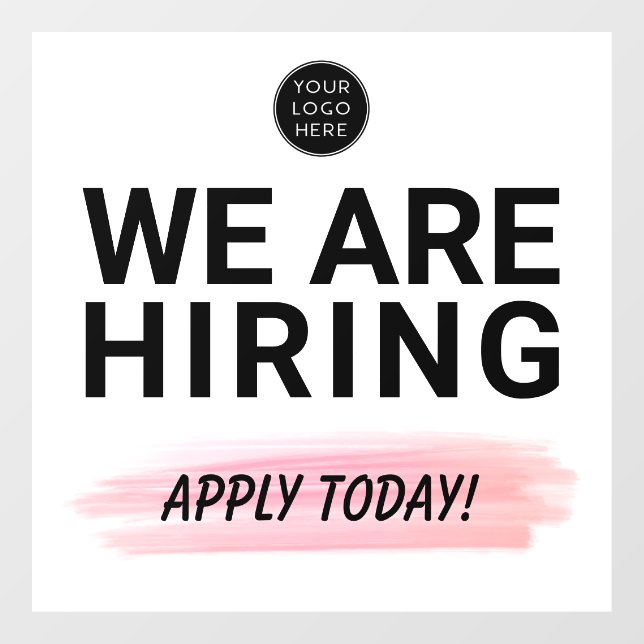 Autocollant Pour Fenêtre Nous recrutons, postulez dès aujourd'hui Entrepris (Feuille)