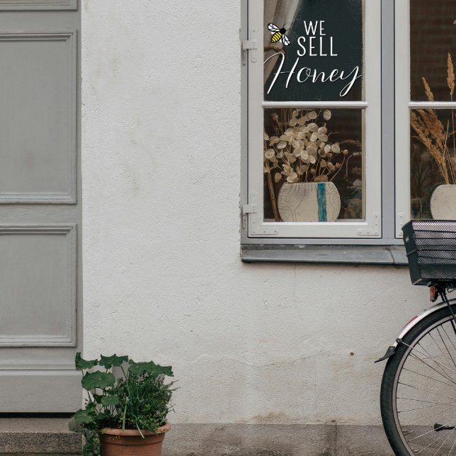 Autocollant Pour Fenêtre Nous vendons Miel Abee Apiaire Promotionnel Cling  (Créateur téléchargé)