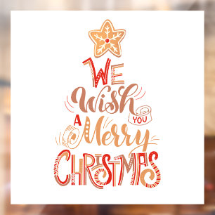 Autocollant Pour Fenêtre Nous vous souhaitons un joyeux Noël