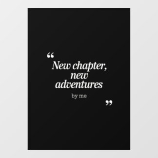 Autocollant Pour Fenêtre Nouveau chapitre, New Adventures Design by Me