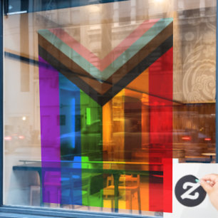 Autocollant Pour Fenêtre Nouveau drapeau arc-en-ciel LGBT+