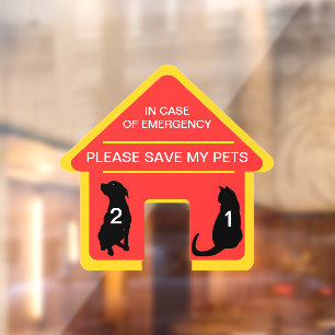 Autocollant Pour Fenêtre NOUVEAUTÉ ! En Coque d'urgence S'il vous plaît enr