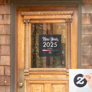 Autocollant Pour Fenêtre Nouvel An Chargement 2025 Joyeux Noël du Nouvel An