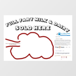 Autocollant Pour Fenêtre NOUVELLE laiterie complète par RoseWrites Cling de