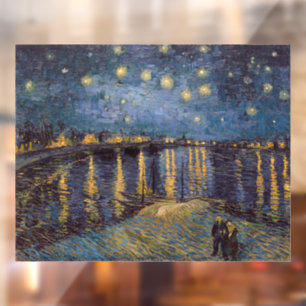Autocollant Pour Fenêtre Nuit étoilée sur le Rhône par Vincent Van Gogh