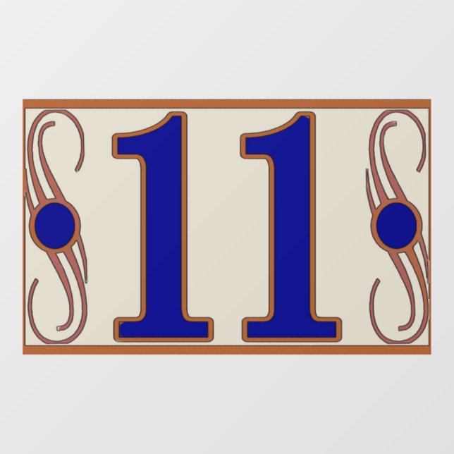 Autocollant Pour Fenêtre Numéro 11 (Feuille)