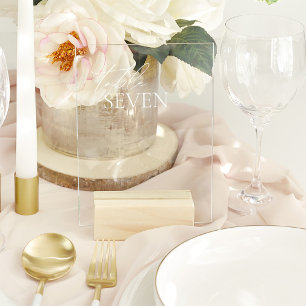 Autocollant Pour Fenêtre Numéro de table transparent élégant minimal