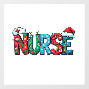 Autocollant Pour Fenêtre Nurse Christmas Nurse Christmas Nurse Médicale Hos