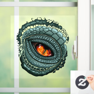 Autocollant Pour Fenêtre Œil de prédateur reptile primal