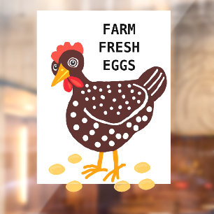 Autocollant Pour Fenêtre OEufs frais de ferme