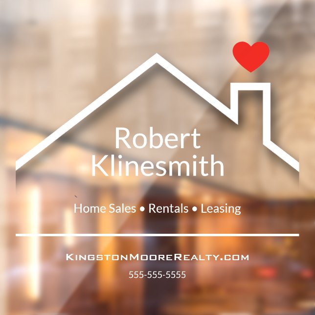 Autocollant Pour Fenêtre Office Realtor personnalisé (Feuille 2)