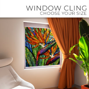 Autocollant Pour Fenêtre Oiseaux à Sunrise Art en verre tendu