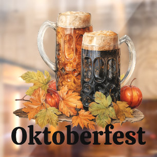 Autocollant Pour Fenêtre Oktoberfest Bier Mugs Fenêtre Classer