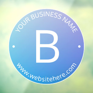 Autocollant Pour Fenêtre Ombre de fond bleu et violet avec texte modifiable