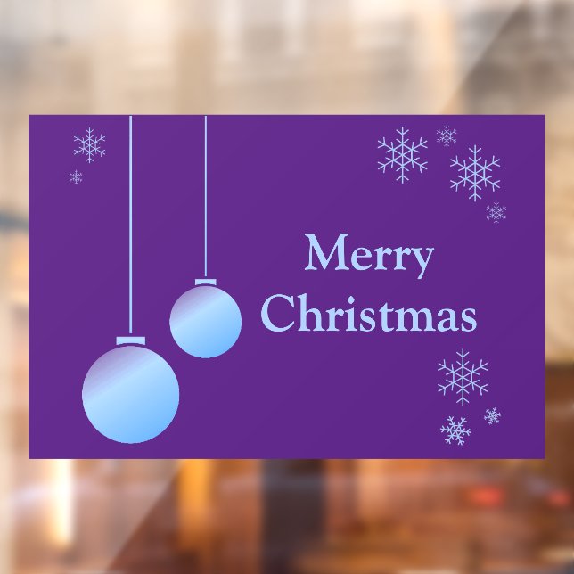 Autocollant Pour Fenêtre Ornements de Noël modernes et flocons de neige (Feuille 2)