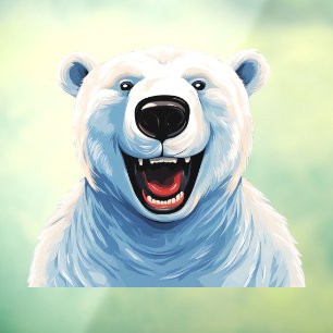 Autocollant Pour Fenêtre Ours polaire sortant