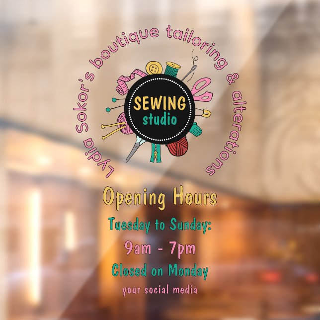 Autocollant Pour Fenêtre Outils de couturière personnalisés Code QR Adhésif (Feuille 2)