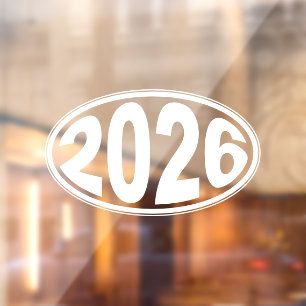 Autocollant Pour Fenêtre Ovale Nouvel An 2026