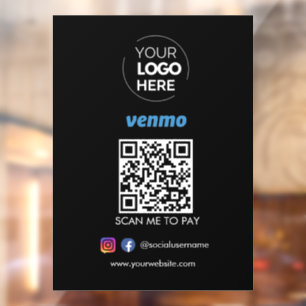 Autocollant Pour Fenêtre Paiement du code QR Venmo Numériser pour payer n