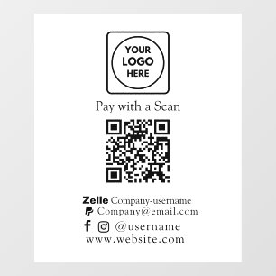Autocollant Pour Fenêtre Paiement par code QR Paiement professionnel Zell