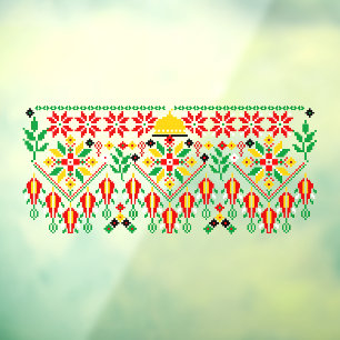 Autocollant Pour Fenêtre Palestine Tatreez Broderie traditionnelle