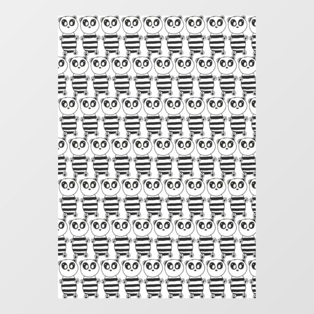 Autocollant Pour Fenêtre Panda Kids (Feuille)