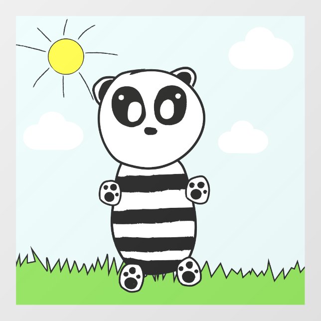 Autocollant Pour Fenêtre Panda Kids (Feuille)