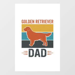 Autocollant Pour Fenêtre Papa Golden Retriever Conception Vector pour Amate