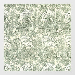 Autocollant Pour Fenêtre Papier peint tulipe classique vert de William Morr