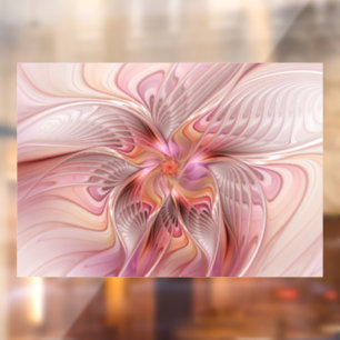 Autocollant Pour Fenêtre Papillon Abstrait Coloré Fantaisie Art Fractal