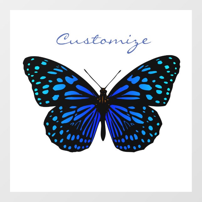 Autocollant Pour Fenêtre Papillon bleu Thunder_Cove (Feuille)