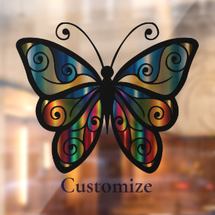 Autocollant Pour Fenêtre Papillon Coloré Thunder_Cove