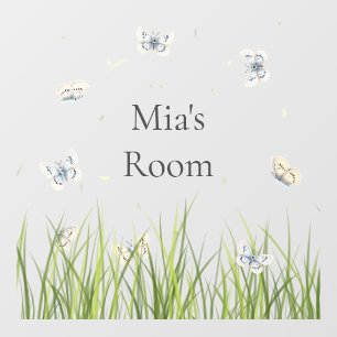 Autocollant Pour Fenêtre Papillons Bleus Plutôt Écarts Porte et