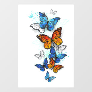 Autocollant Pour Fenêtre Papillons volants Morpho et Monarch