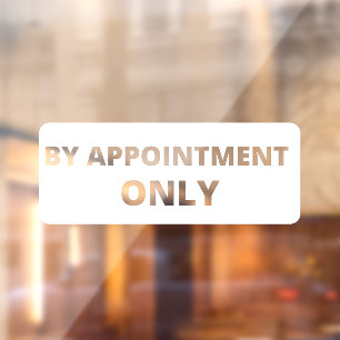 Autocollant Pour Fenêtre Par rendez-vous seulement