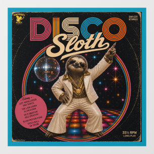 Autocollant Pour Fenêtre Paresseux Disco