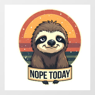 Autocollant Pour Fenêtre Paresseux Grincheux Vintage Drôle Design De T-Shir