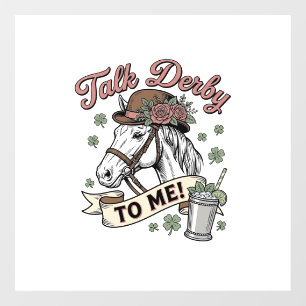 Autocollant Pour Fenêtre Parle Derby à Moi Cheval Mint Julep Vintage Chemis