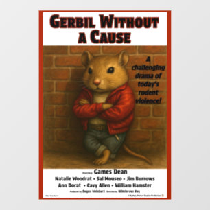 Autocollant Pour Fenêtre Parodie de film Gerbil Without a Cause
