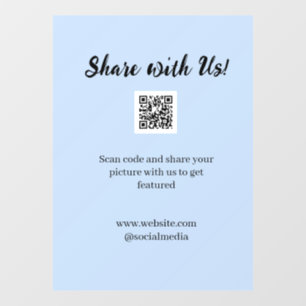 Autocollant Pour Fenêtre Partagez votre image scannez le code QR ajoutez un
