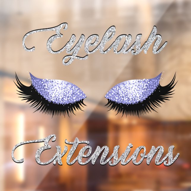 Autocollant Pour Fenêtre Parties scintillant Eyelash Extensions Business Fr (Feuille 2)