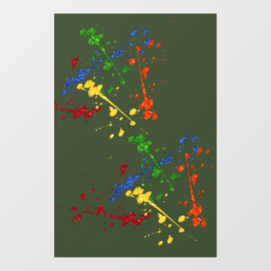 Autocollant Pour Fenêtre Parties scintillant Paintball Party Paint Splatter