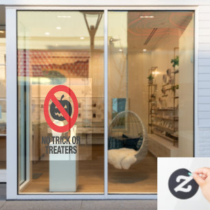 Autocollant Pour Fenêtre Pas De Trick Ou De Traitements Anti Halloween Moti