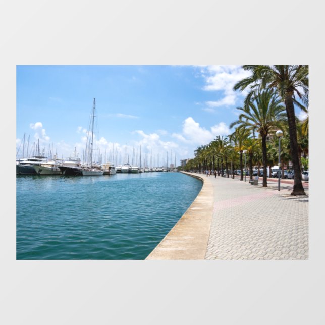 Autocollant Pour Fenêtre Paseo maritimo - Palma de Mallorca, Espagne (Feuille)